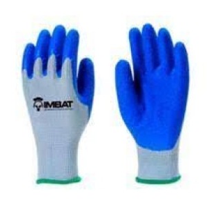 LUVA IMBAT PALMAR LATEX AZUL - G