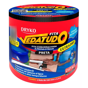 FITA VEDATUDO ULTRADRY ROLO 1,5M PRETA